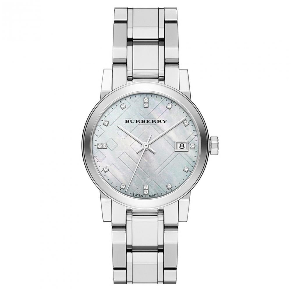 Burberry BU9125 The City Silbernes Zifferblatt Silberne Damen Uhr Burberry BU9125 The City Silbernes Zifferblatt Silberne Damen Uhr